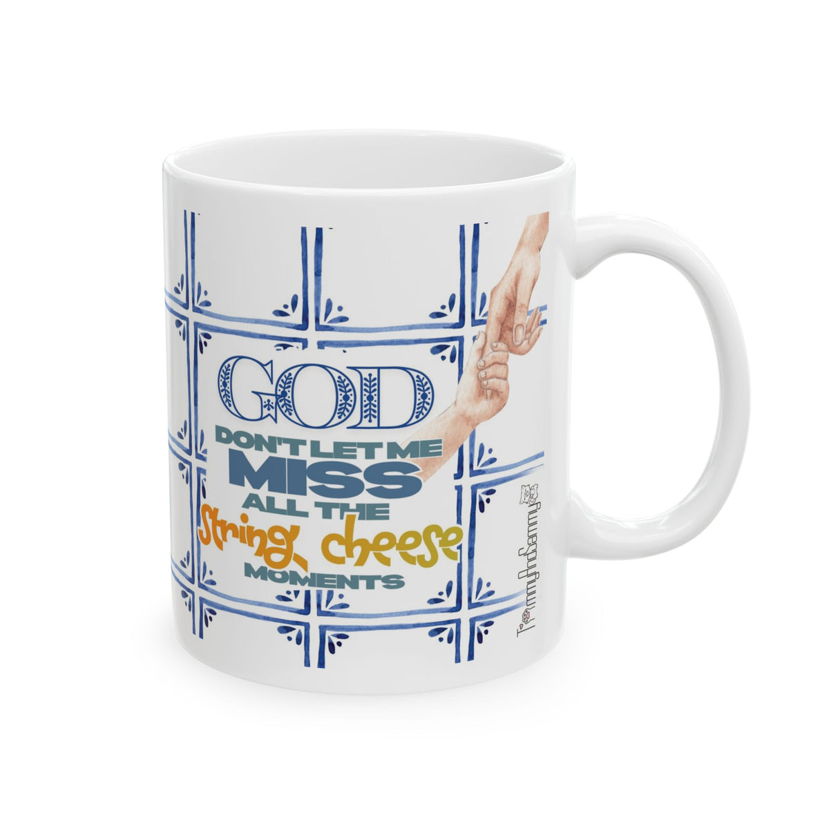 String Cheese | Christian Mom Coffee Mug – Blue