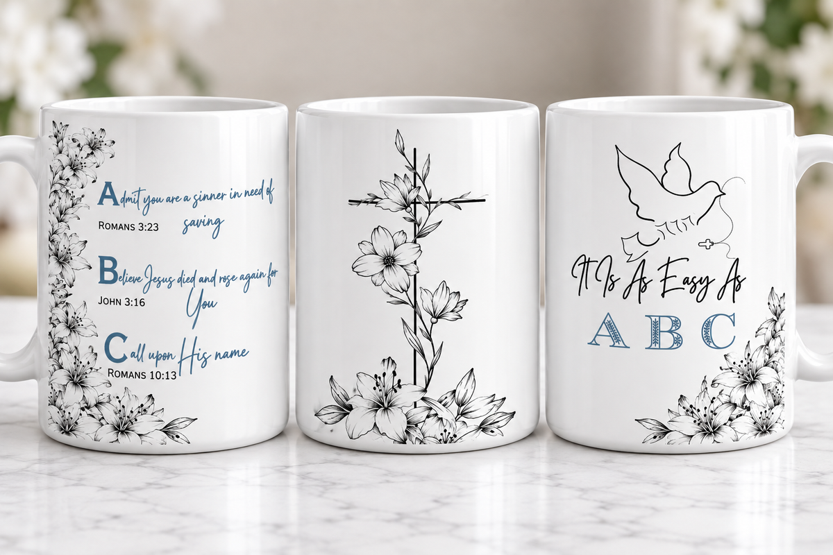 ABC Salvation Mug | Grace in Bloom | Gospel mug