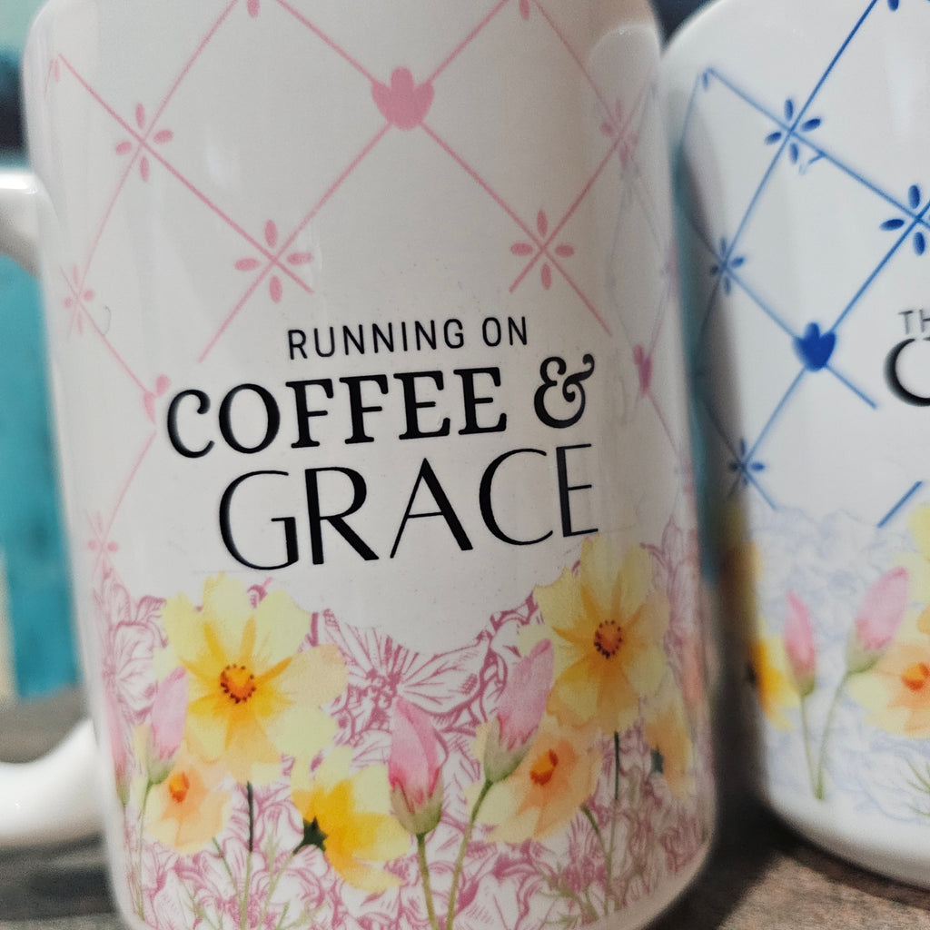 Coffee & Grace | Christian Coffee Cup - Pink