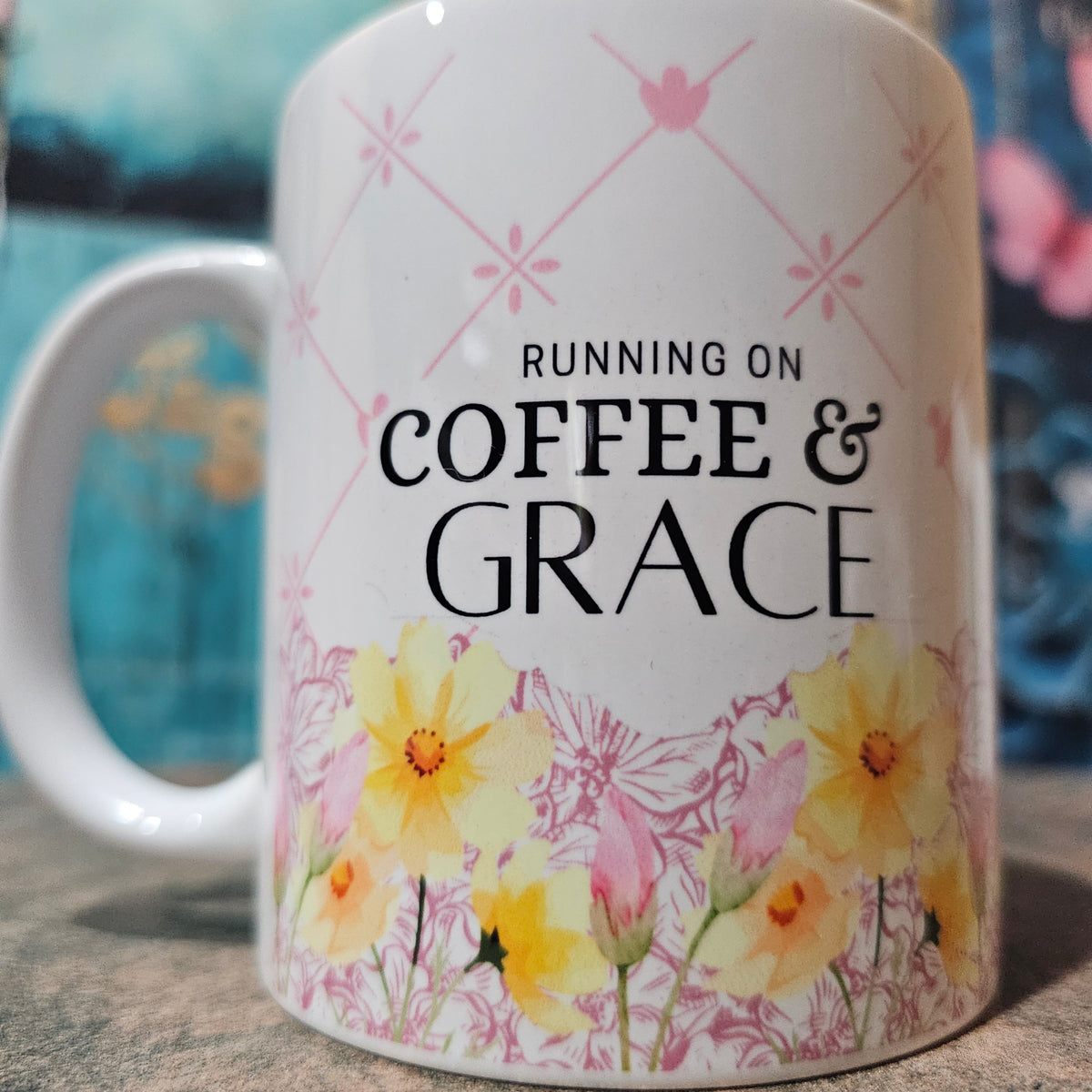 Coffee & Grace | Christian Coffee Cup - Pink