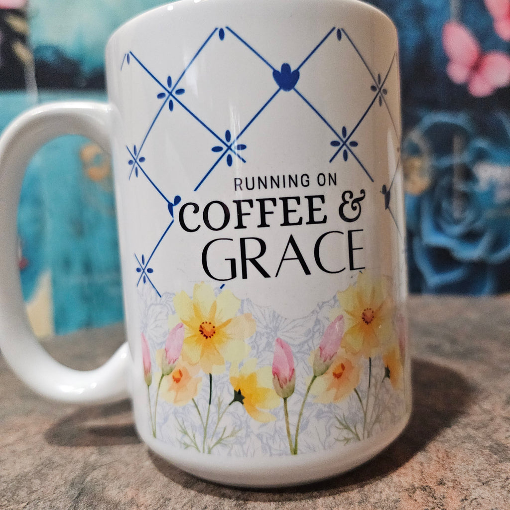 Coffee & Grace | Christian Coffee Cup - Pink