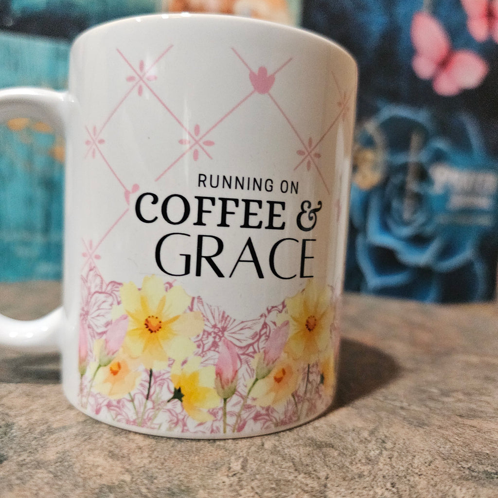 Coffee & Grace | Christian Coffee Cup - Pink