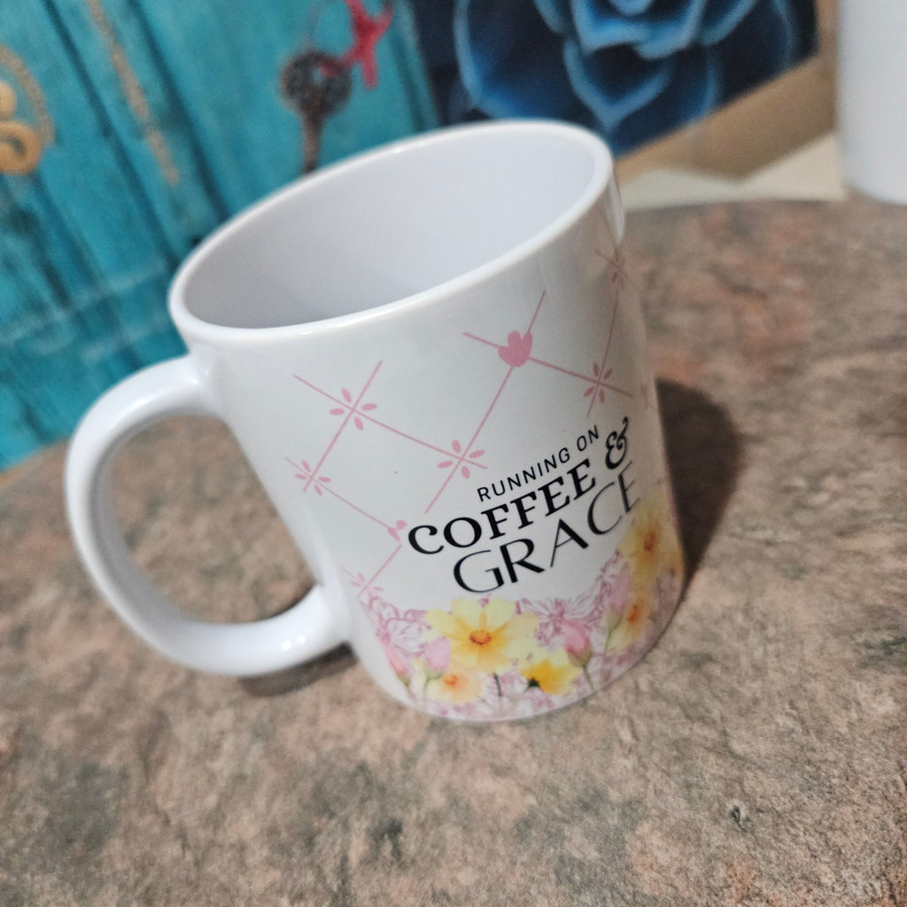 Coffee & Grace | Christian Coffee Cup - Pink