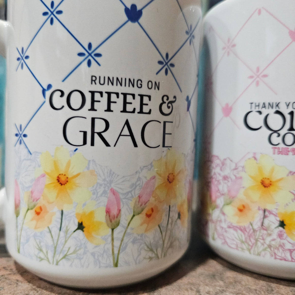 Coffee & Grace | Christian Coffee Cup - Blue