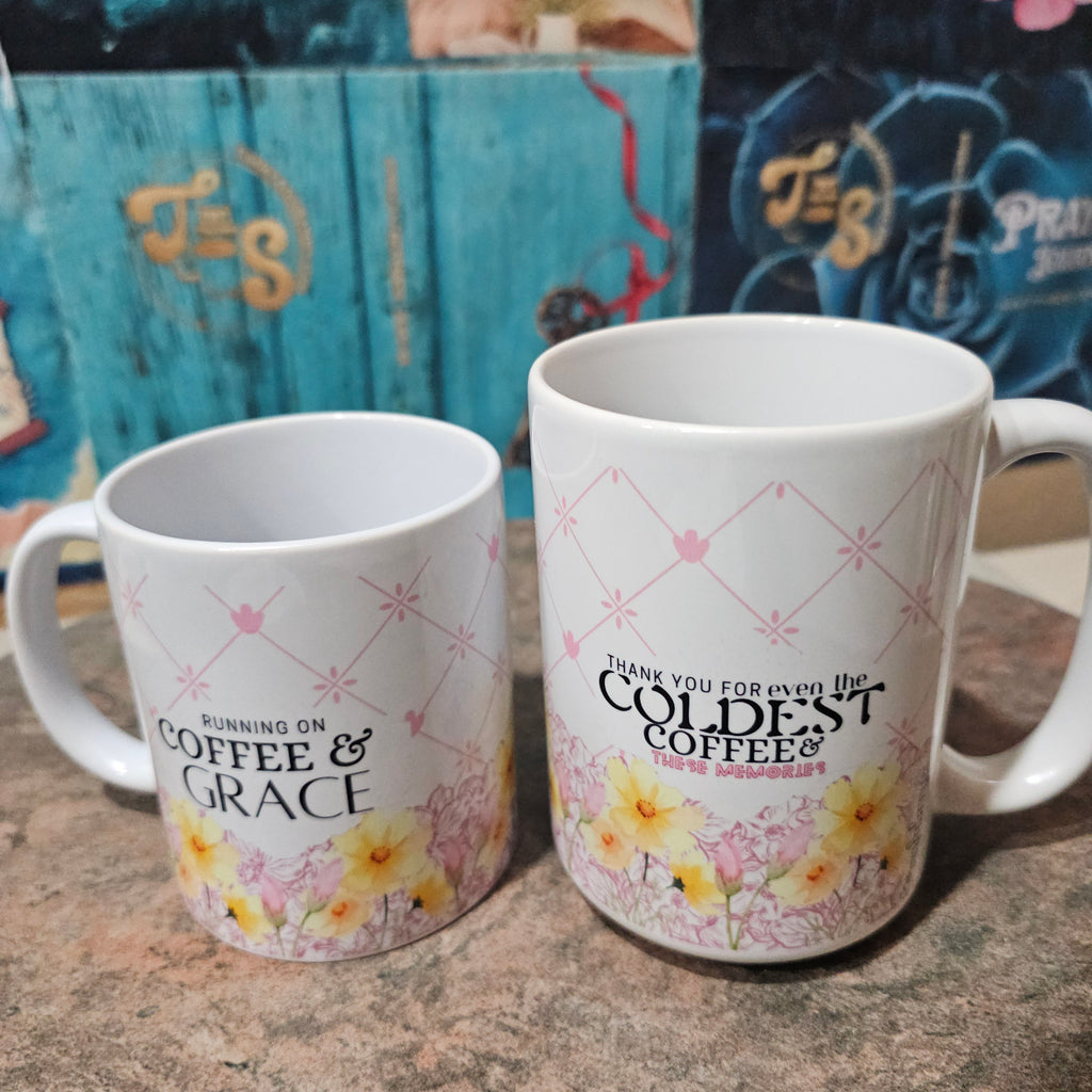 Coffee & Grace | Christian Coffee Cup - Blue