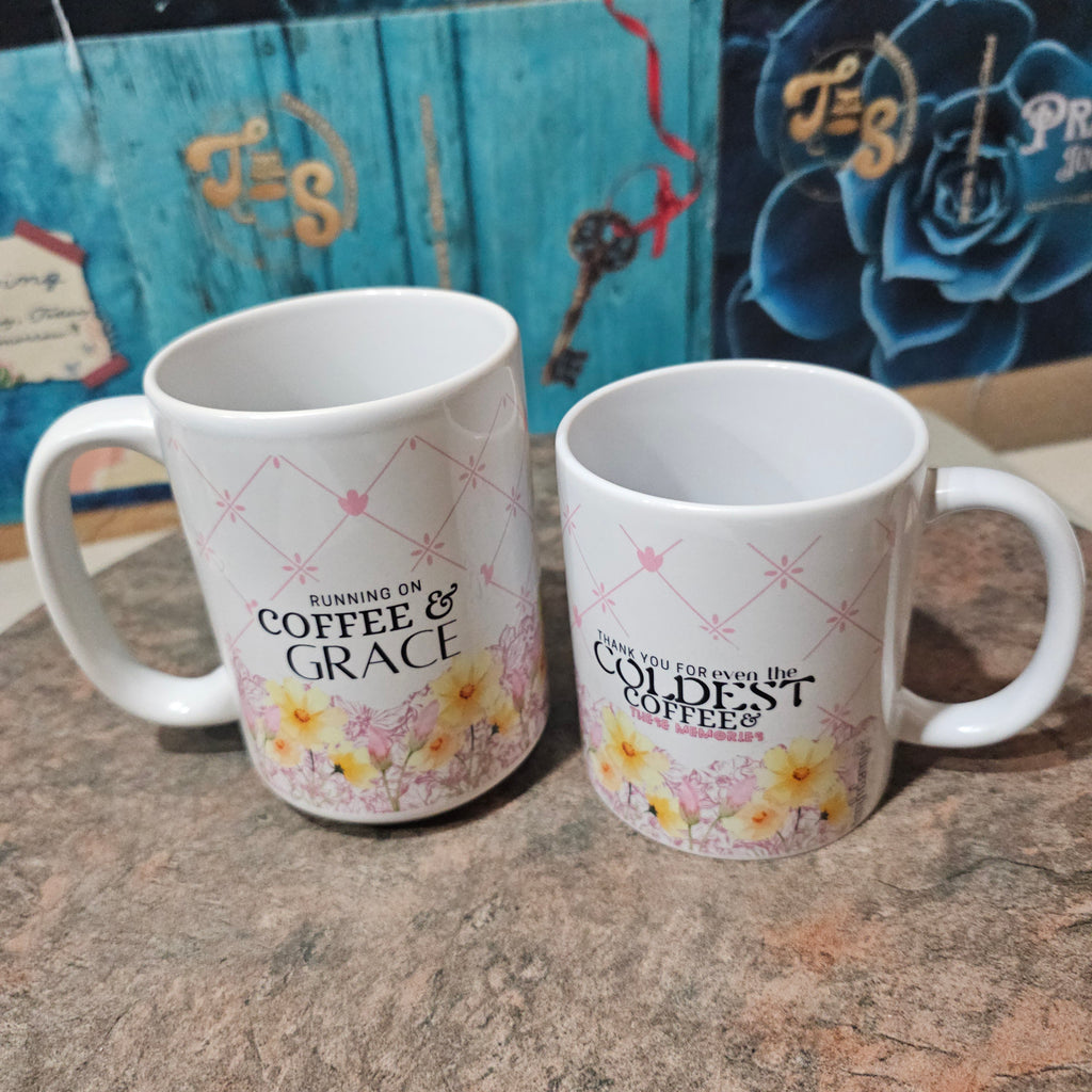 Coffee & Grace | Christian Coffee Cup - Blue