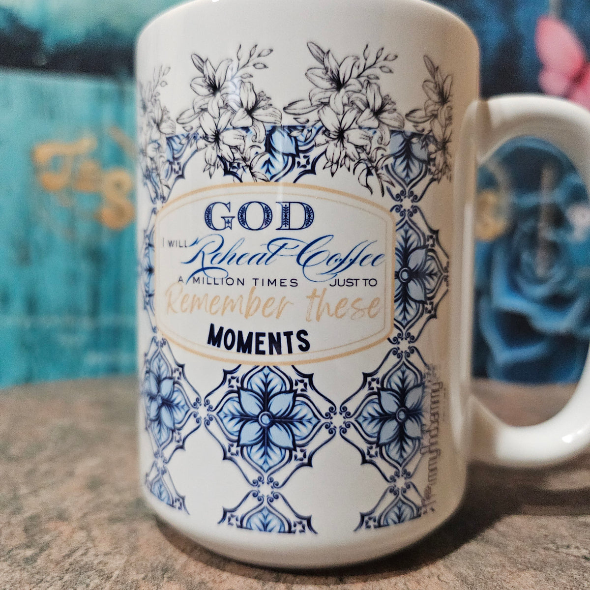 Reheating Queen | Mom Coffee Mug – Blue