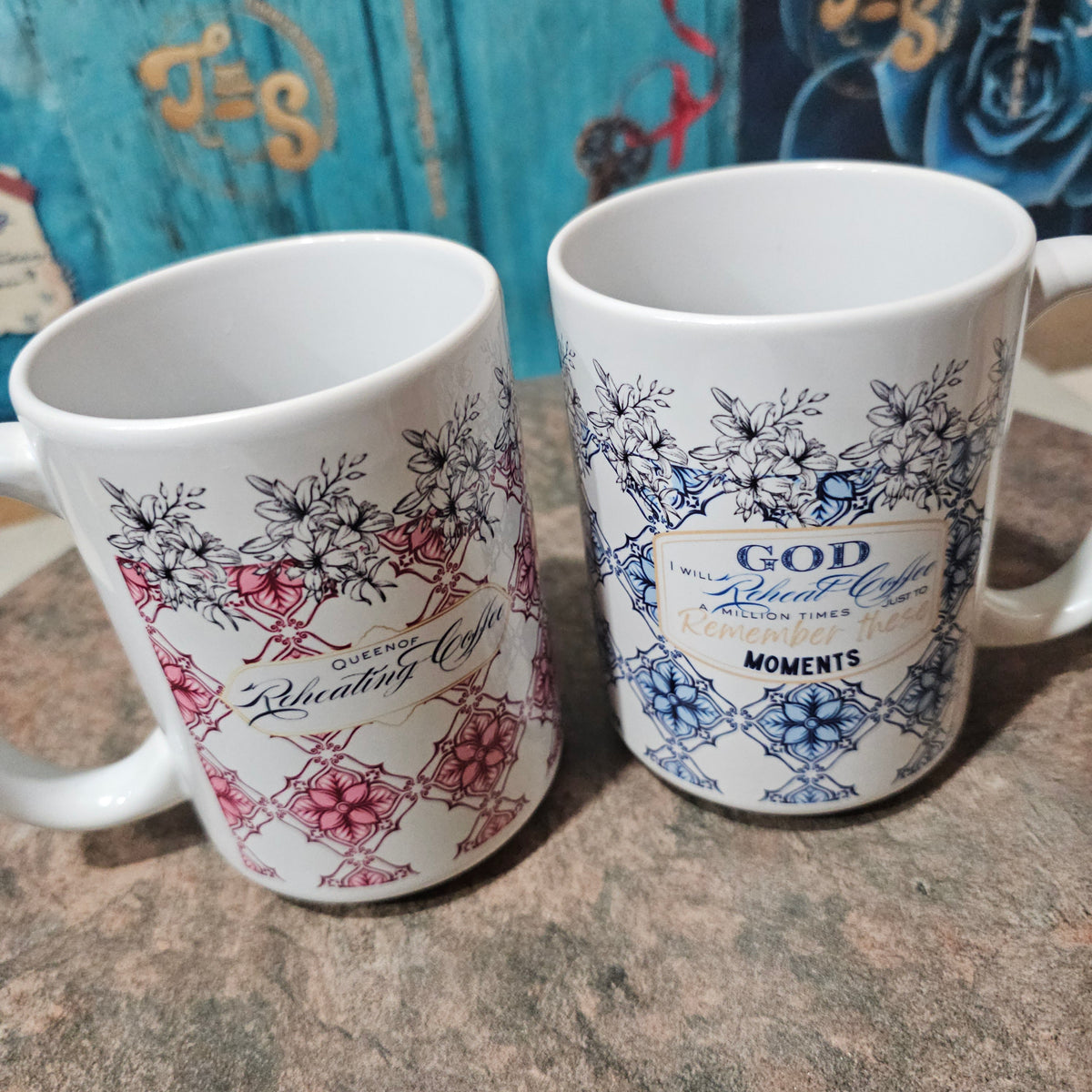 Reheating Queen | Mom Coffee Mug – Blue