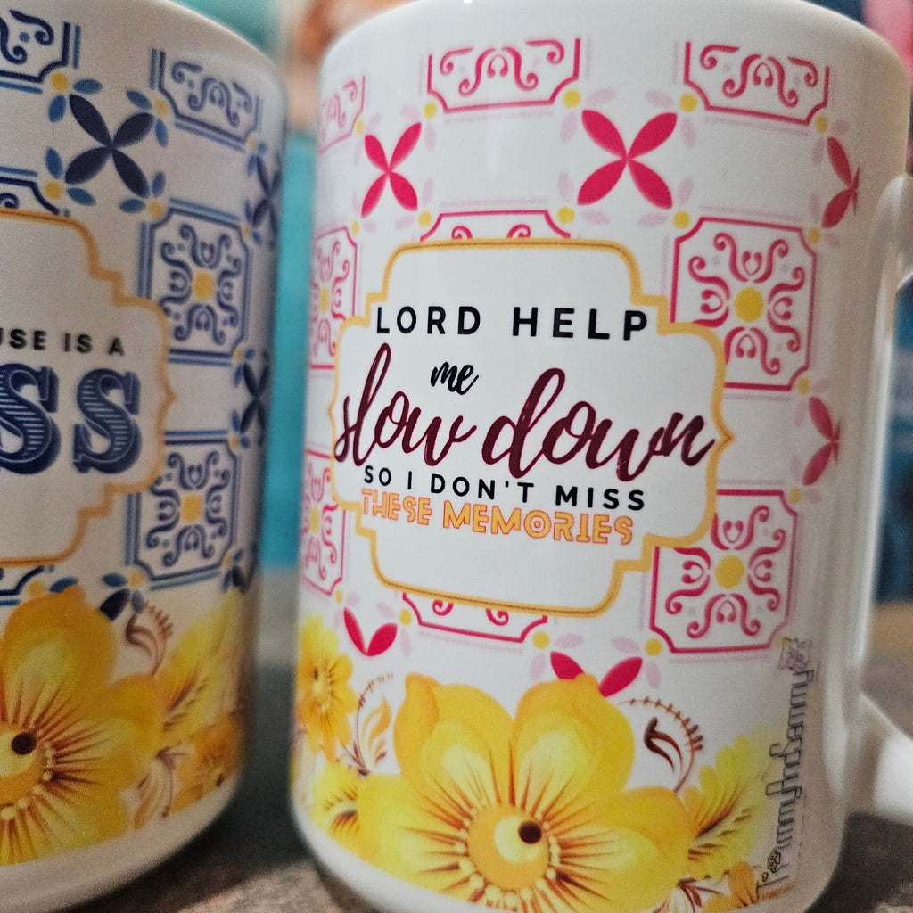 Slow Down | Christian Mom Mug – Pink