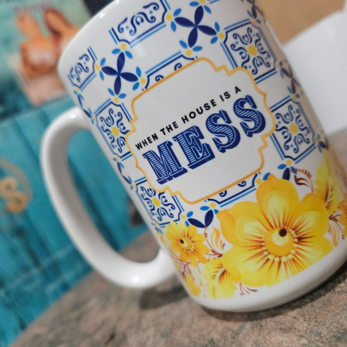 Slow Down | Christian Mom Mug – Blue