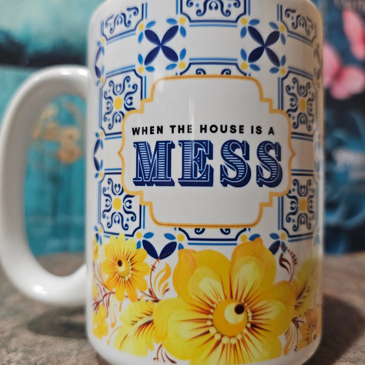 Slow Down | Christian Mom Mug – Blue