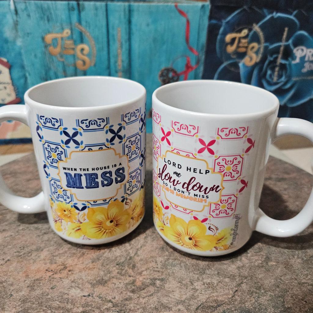 Slow Down | Christian Mom Mug – Blue