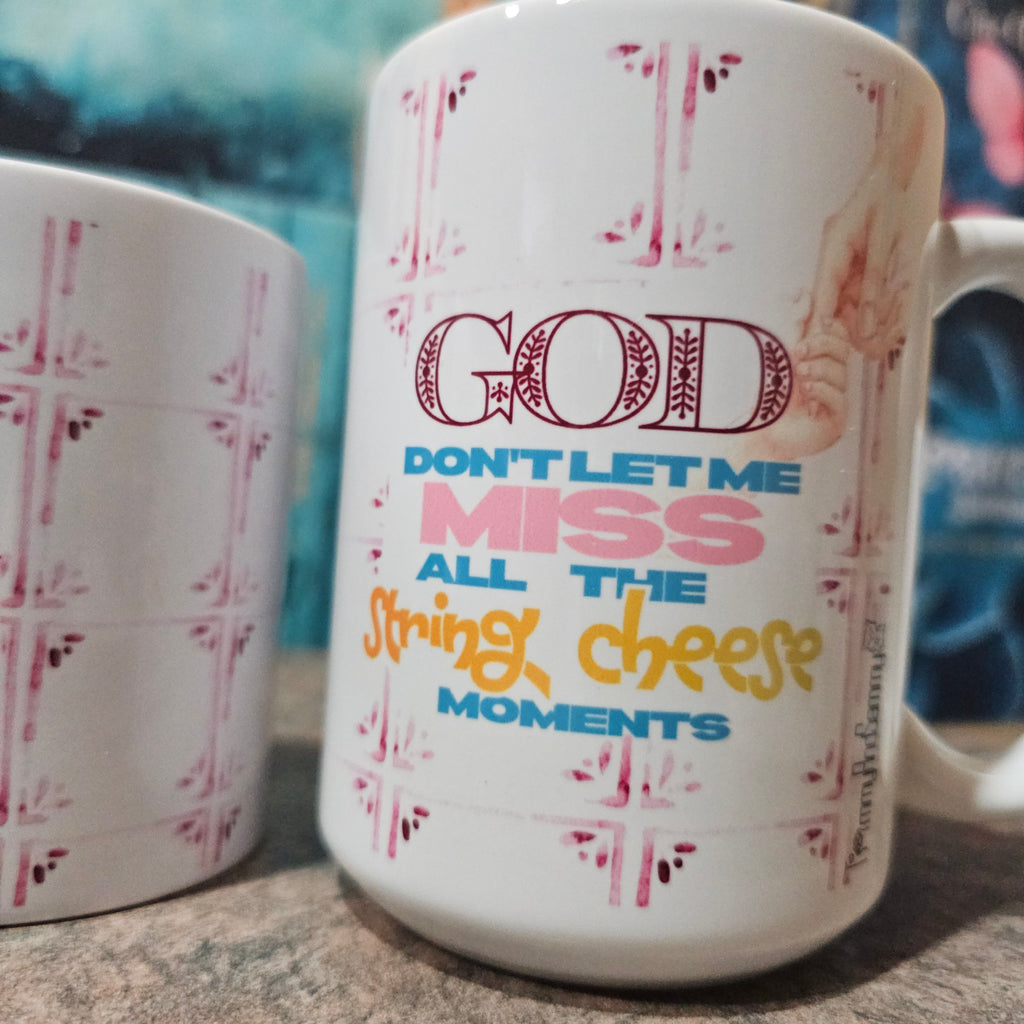 String Cheese | Christian Mom Coffee Mug – Blue