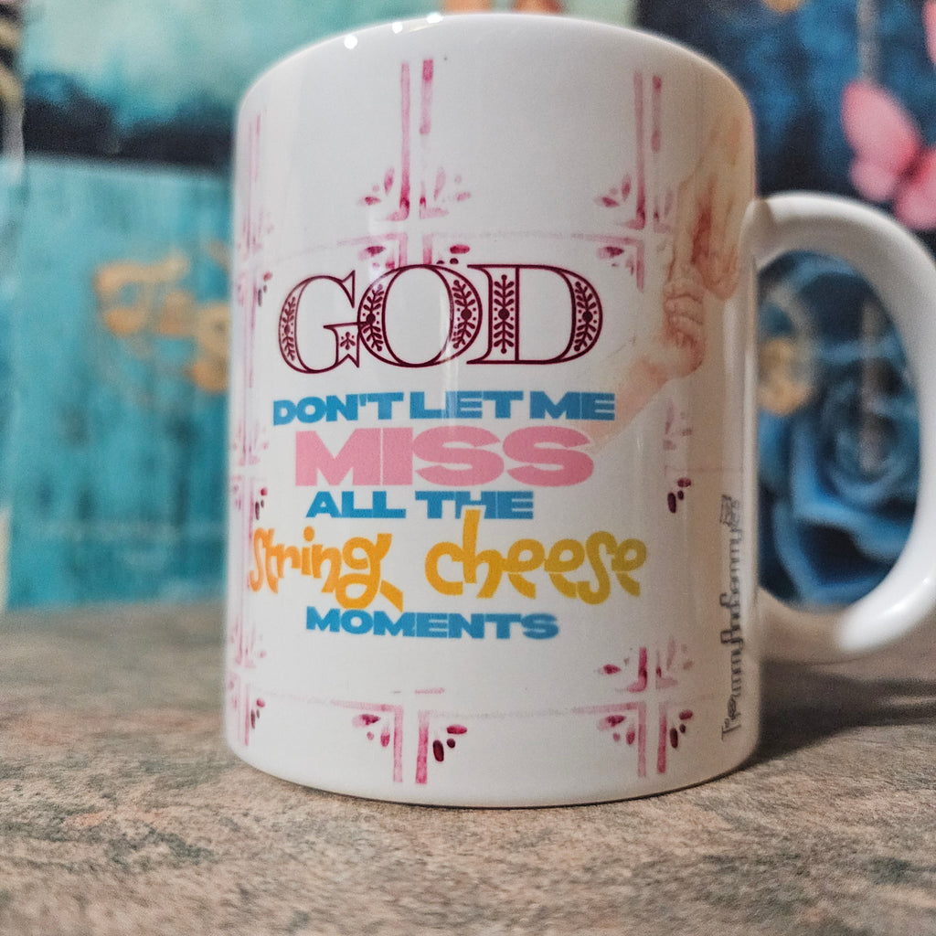 String Cheese | Christian Mom Coffee Mug – Blue