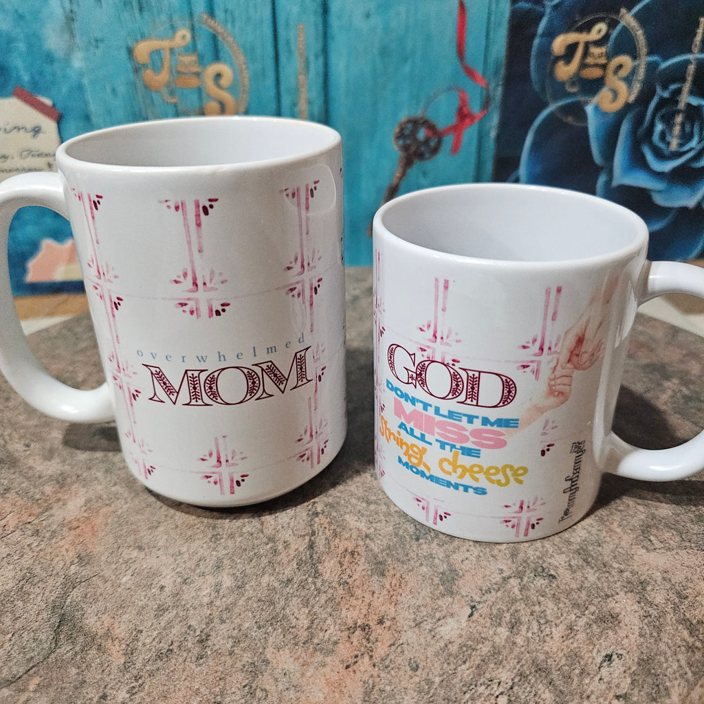 String Cheese | Christian Mom Coffee Mug – Blue