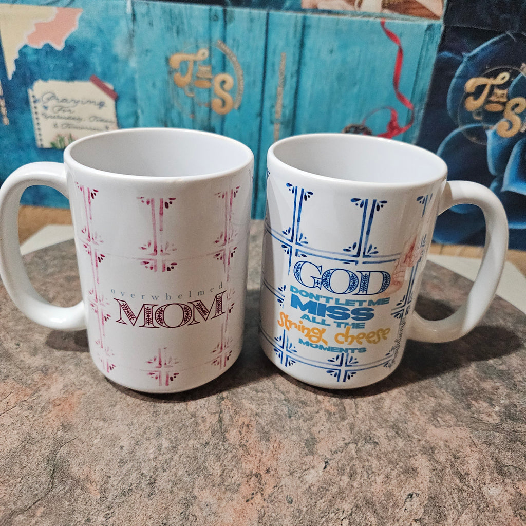 String Cheese | Christian Mom Coffee Mug – Blue