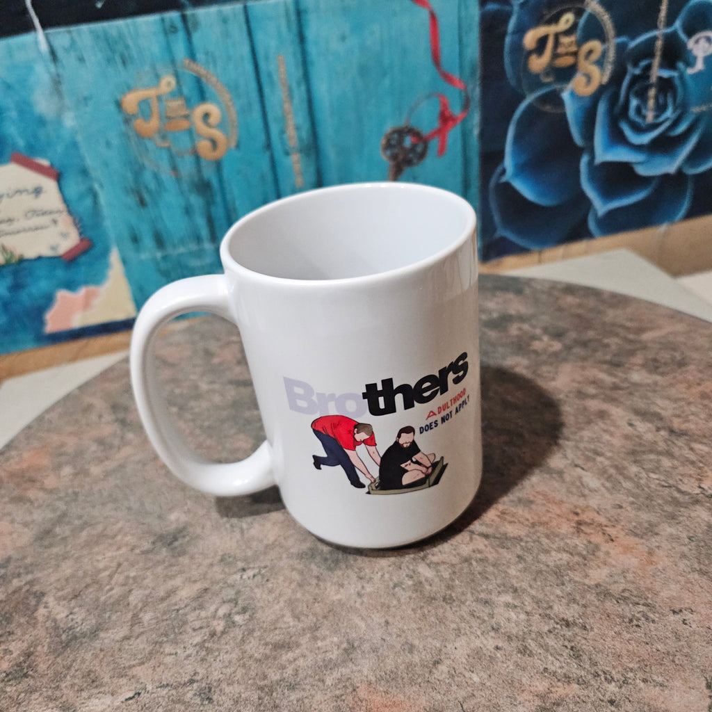 Brothers Adulthood Does Not Apply Mug | Funny Christian Brother Gift