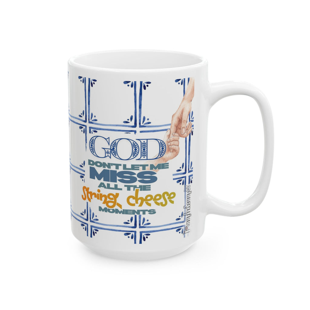 String Cheese | Christian Mom Coffee Mug – Blue