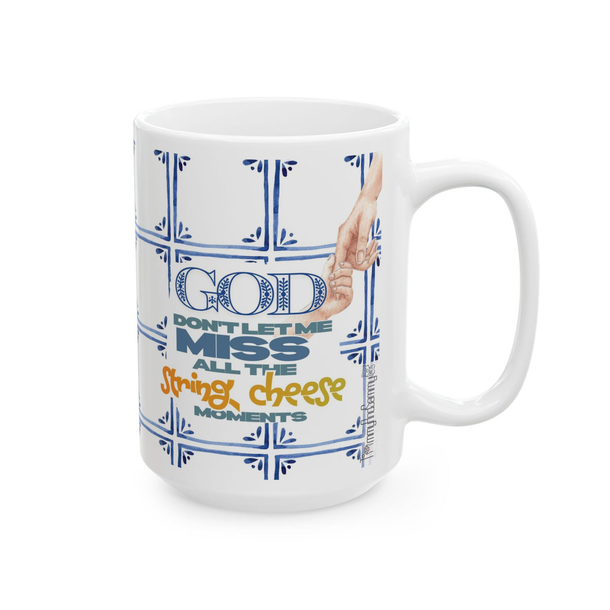 String Cheese | Christian Mom Coffee Mug – Blue