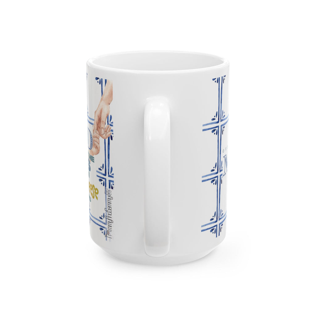 String Cheese | Christian Mom Coffee Mug – Blue