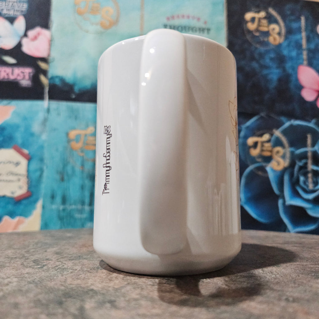 15 Happy Birthday Mug Gold floral(Customization available)