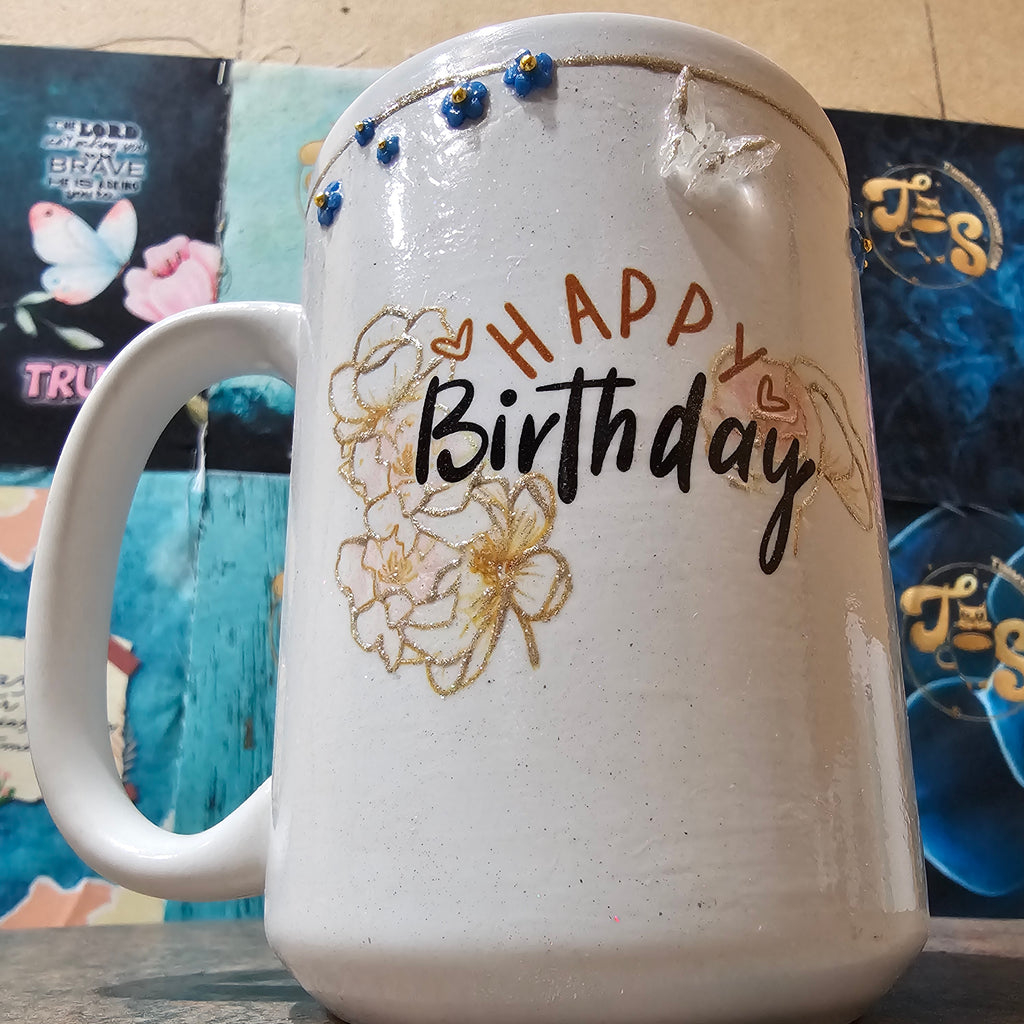 15oz Resin Happy Birthday Mug