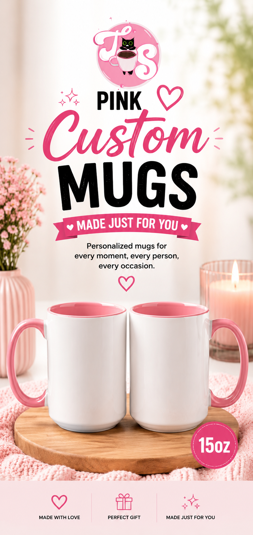 Custom Coloured Mugs 15oz