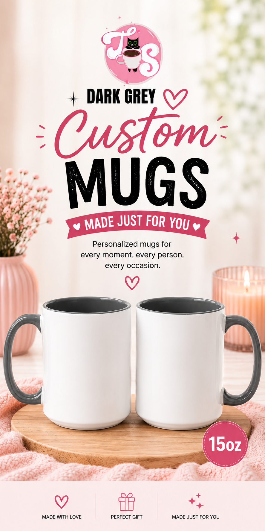 Custom Coloured Mugs 15oz