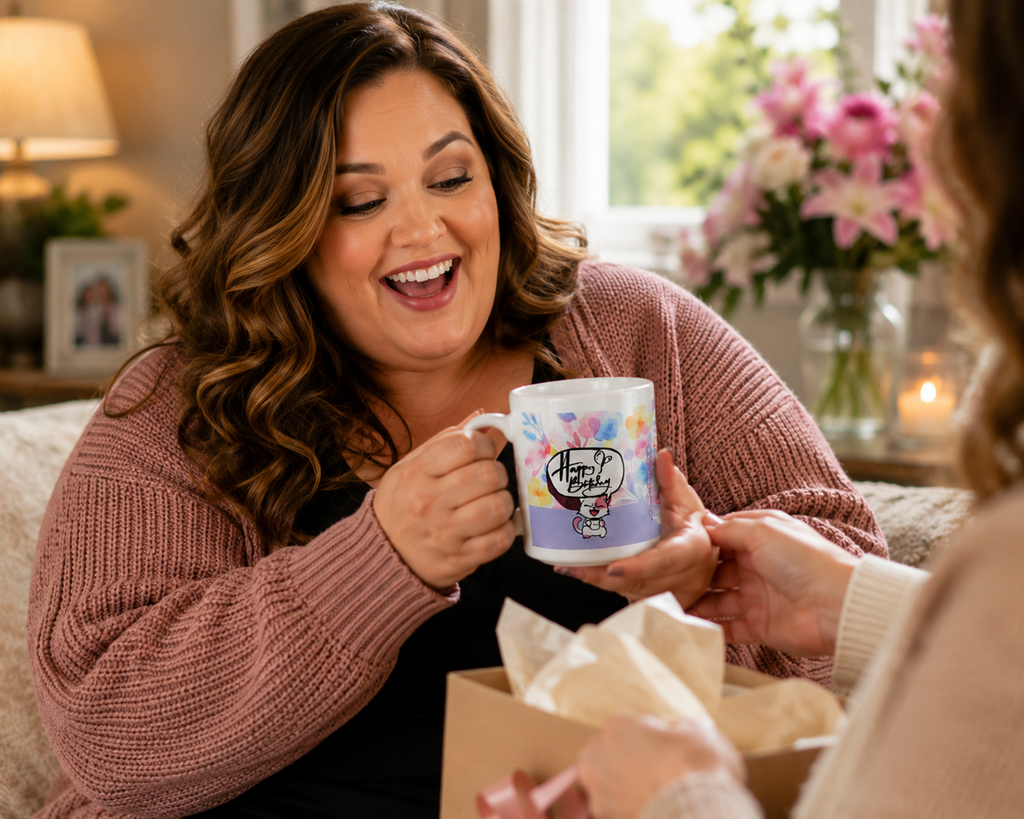 15oz Happy Birthday Mug Coffee Cat(customization available)