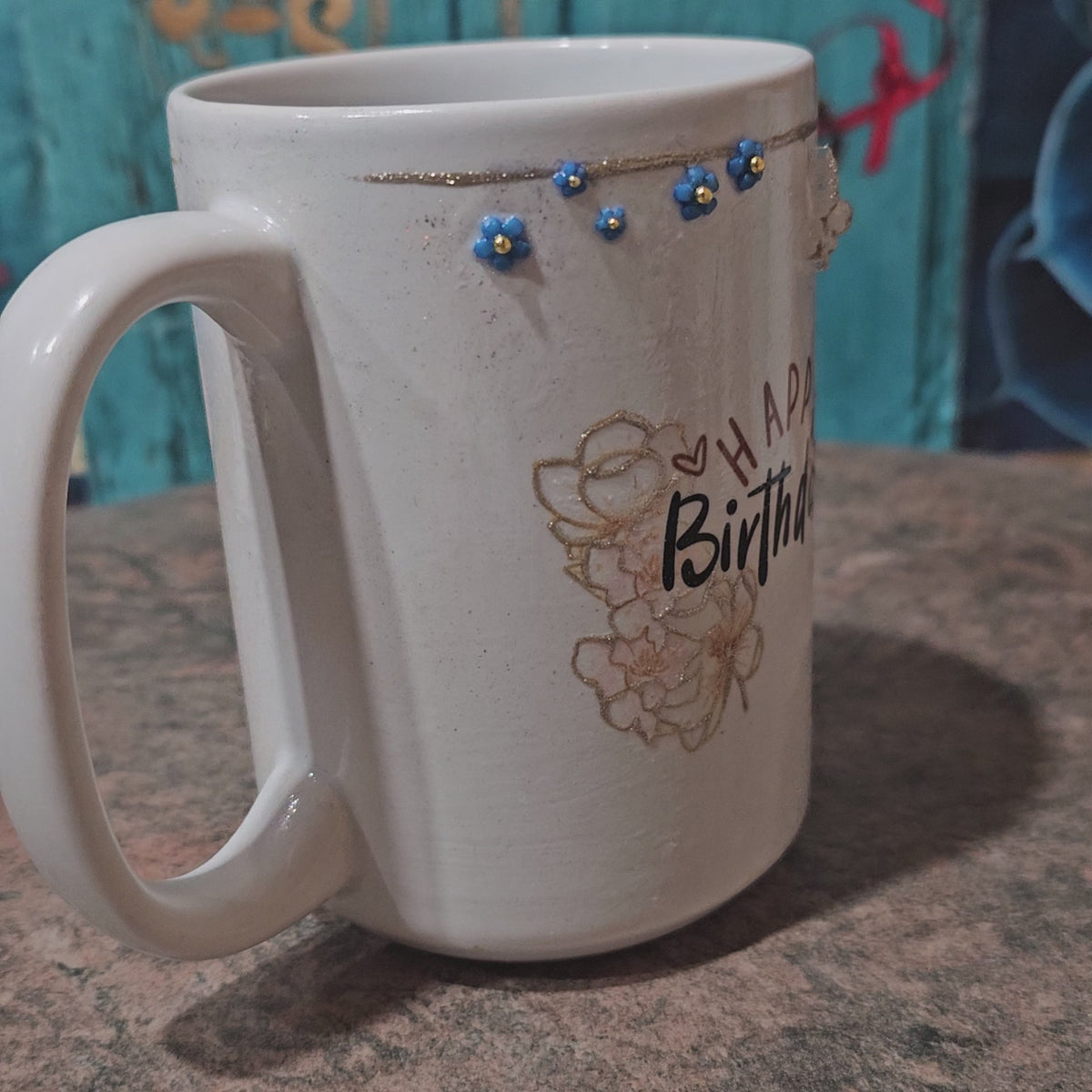 15oz Resin Happy Birthday Mug