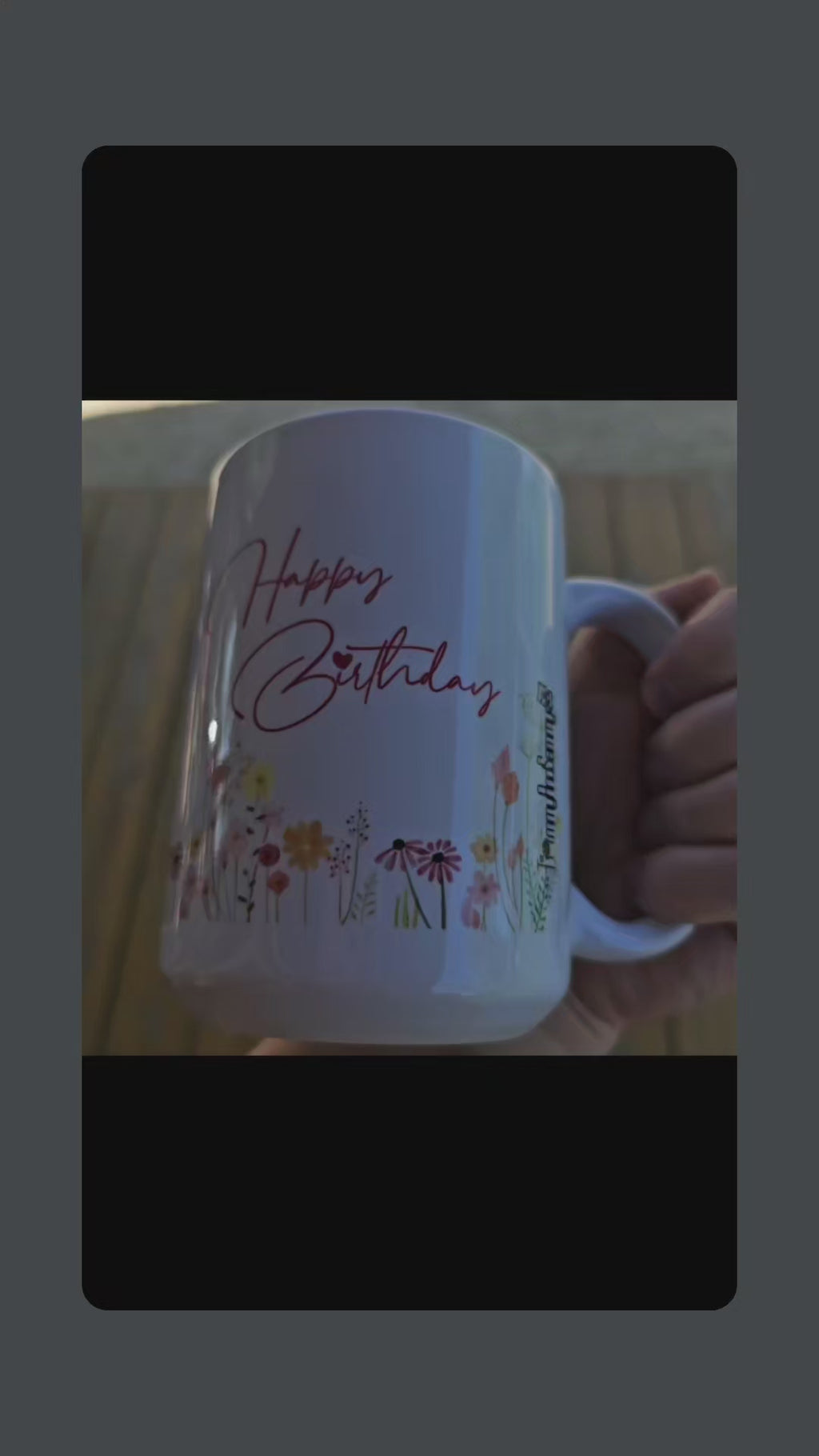 15 Happy Birthday Mug Floral(customization available)