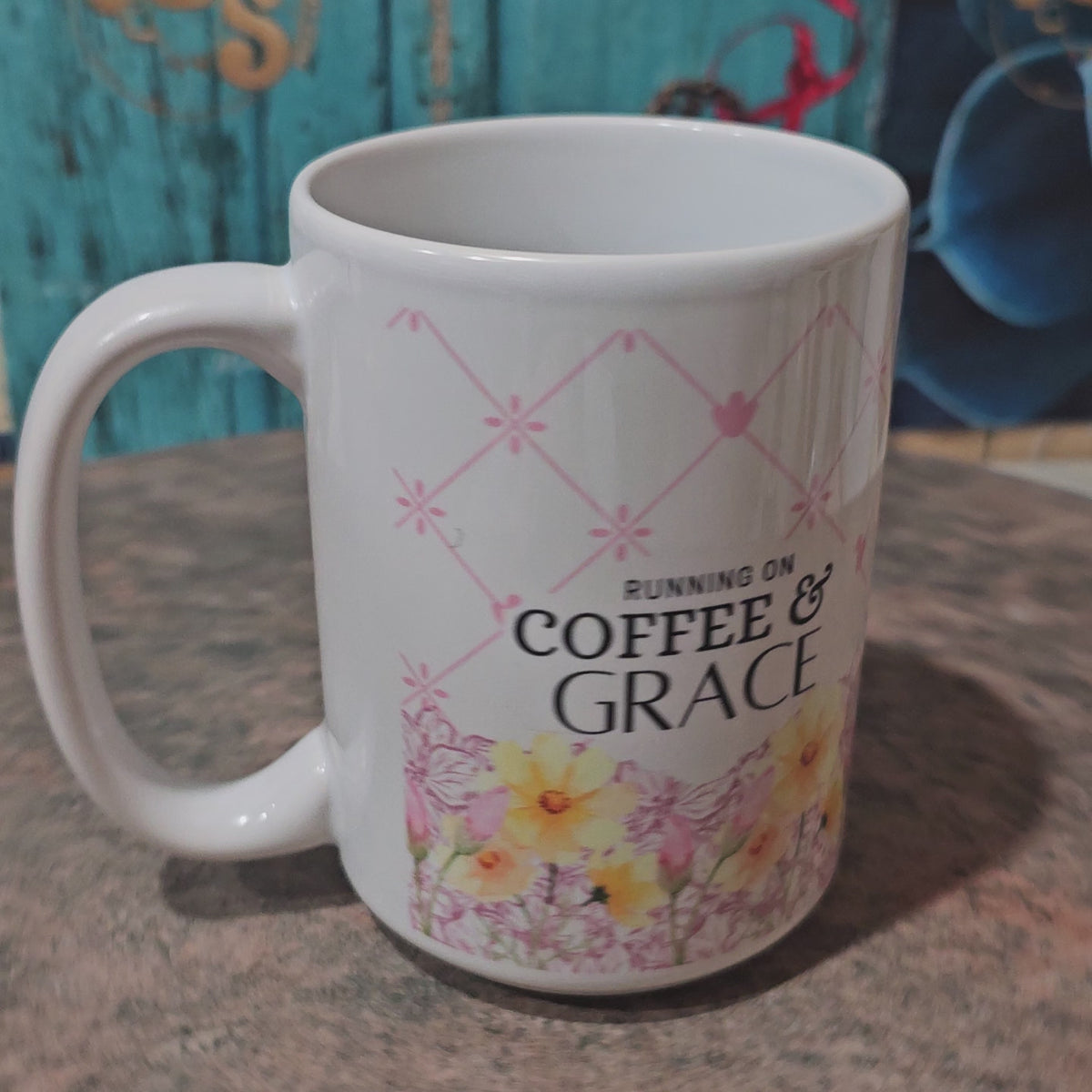 Coffee & Grace | Christian Coffee Cup - Pink