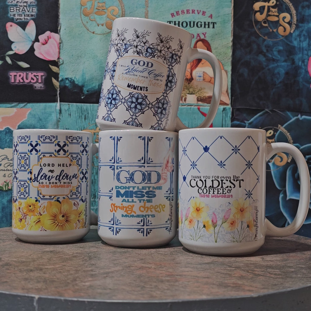 Coffee & Grace | Christian Coffee Cup - Blue