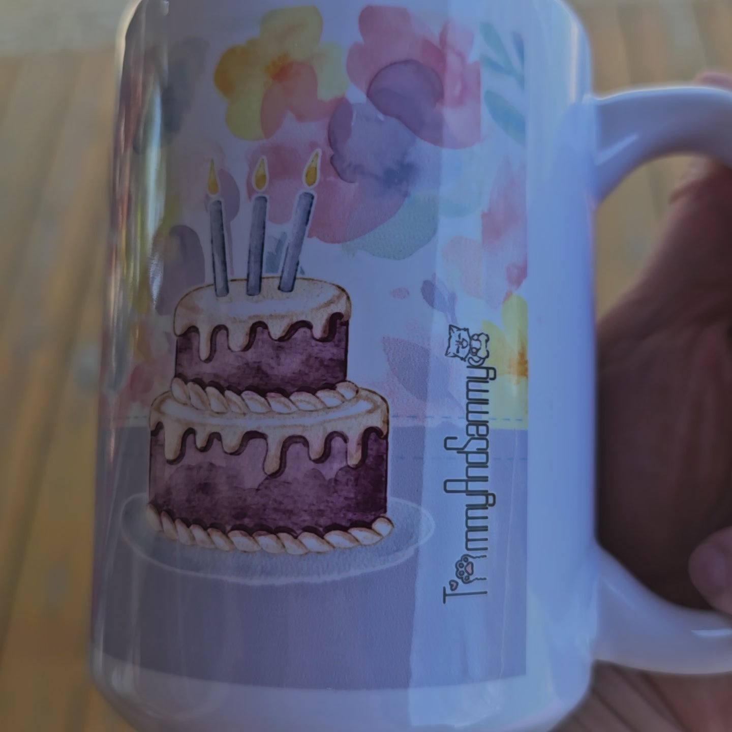 15oz Happy Birthday Mug Coffee Cat(customization available)