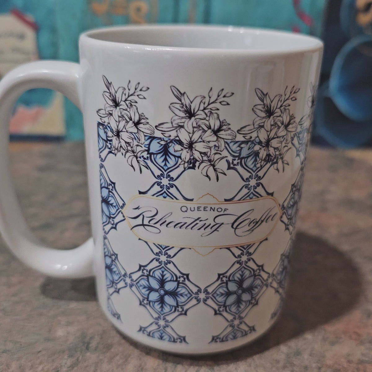 Reheating Queen | Mom Coffee Mug – Blue